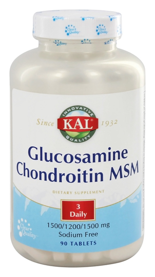 Kal - Glucosamine Chondroitin & MSM - 90 Tablets