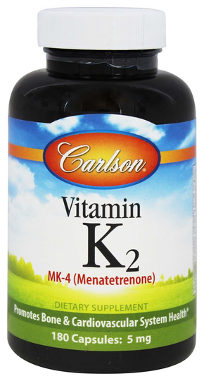 Carlson Labs - Vitamin K2 Menatetrenone 5 mg. - 180 Capsules