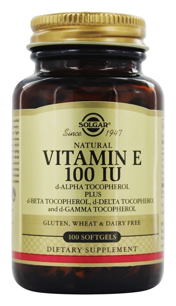 Solgar - Vitamin E d Alpha Tocopherol 100 IU - 100 Softgels