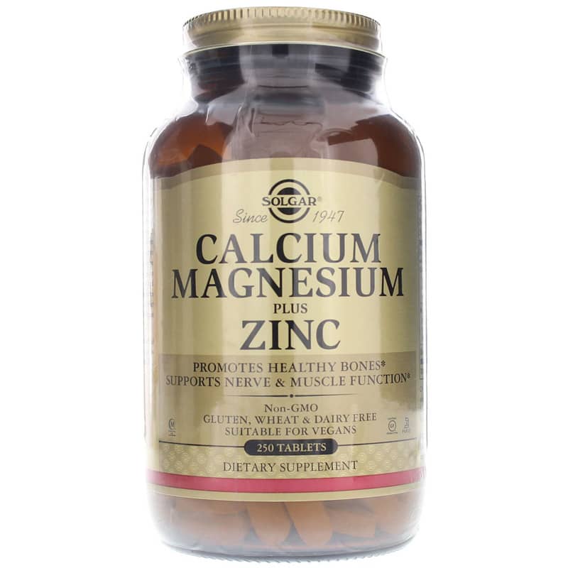 Solgar Calcium Magnesium plus Zinc 250 Tablets