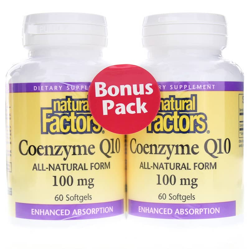 Natural Factors Coenzyme Q10 100 Mg Bonus Pack 60 Softgels