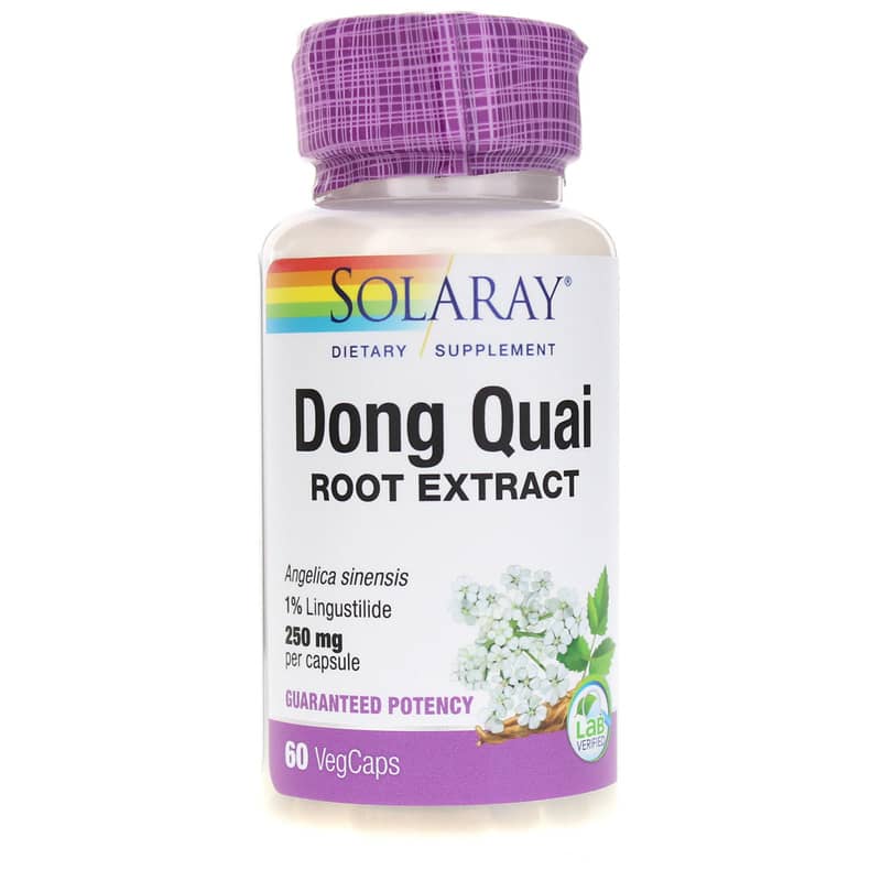 Solaray Dong Quai Root Extract 250 Mg 60 Veg Capsules