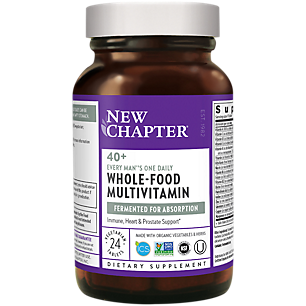 Organic Multivitamin for Every Man 40+ - Whole-Food Complex - Once Daily (24 Tablets)