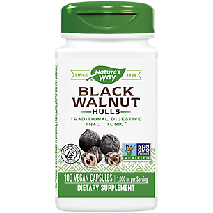 Black Walnut Hulls - Digestive Tract Tonic - 1,000 MG (100 Vegan Capsules)