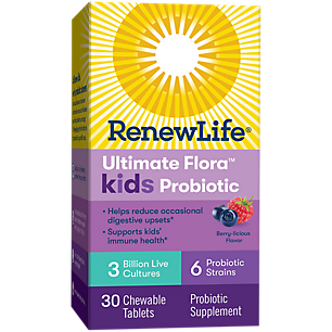 Ultimate Flora Kids Probiotic - 3 Billion CFUs - Berry (30 Chewables)