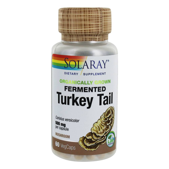 Solaray - Organically Grown Fermented Turkey Tail Mushroom 500 mg. - 60 Vegetable Capsule(s)