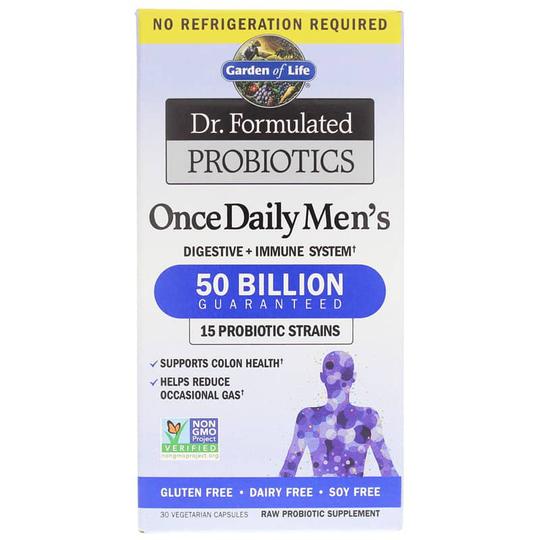 Garden of Life Dr. Formulated Probiotics Once Daily Men's Shelf-Stable 30 Veg Capsules