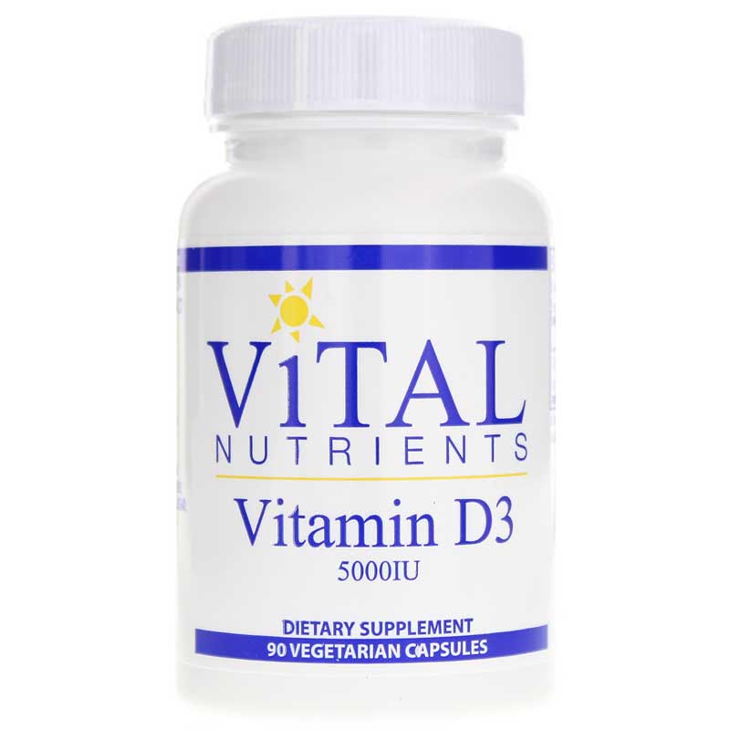 Vital Nutrients Vitamin D3 5000 IU 90 Veg Capsules