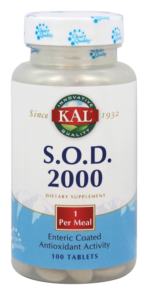 Kal - S.O.D. 2000 Enteric Coated Antioxidant - 100 Tablets