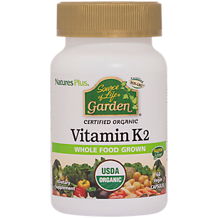 Source of Life Garden Organic Whole Food Vitamin K2 (60 Vegetarian Capsules)