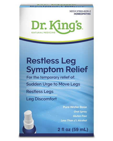 King Bio - Restless Leg Symptom Relief Oral Spray Homeopathic Natural Medicine - 2 fl. oz.