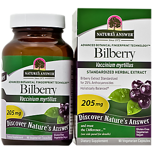 Bilberry - Standardized Herbal Extract - 205 MG (90 Vegetarian Capsules)