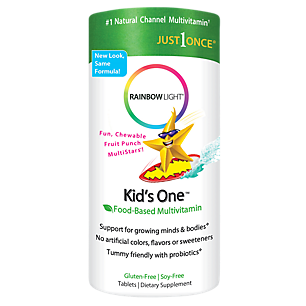 Kid's Multivitamin - Once Daily Food-Based Formula - Fruit Punch (30 Chewable Tablets)