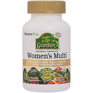 Source of Life Garden Organic Whole Food Multivitamin for Women (90 Vegan Tablets)