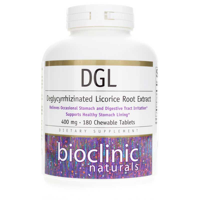 Bioclinic Naturals DGL 400 Mg 180 Chewable Tablets