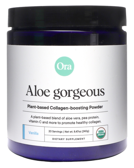 Ora - Aloe Gorgeous Vegan Collagen-Boosting Powder 20 Servings Vanilla - 8.47 oz.