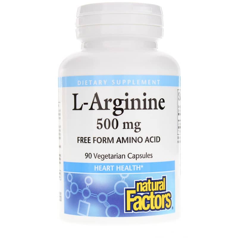 Natural Factors L-Arginine 500 Mg 90 Veg Capsules