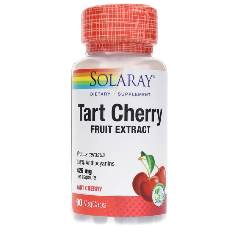 Solaray Tart Cherry Fruit Extract 425 Mg 90 Veg Capsules
