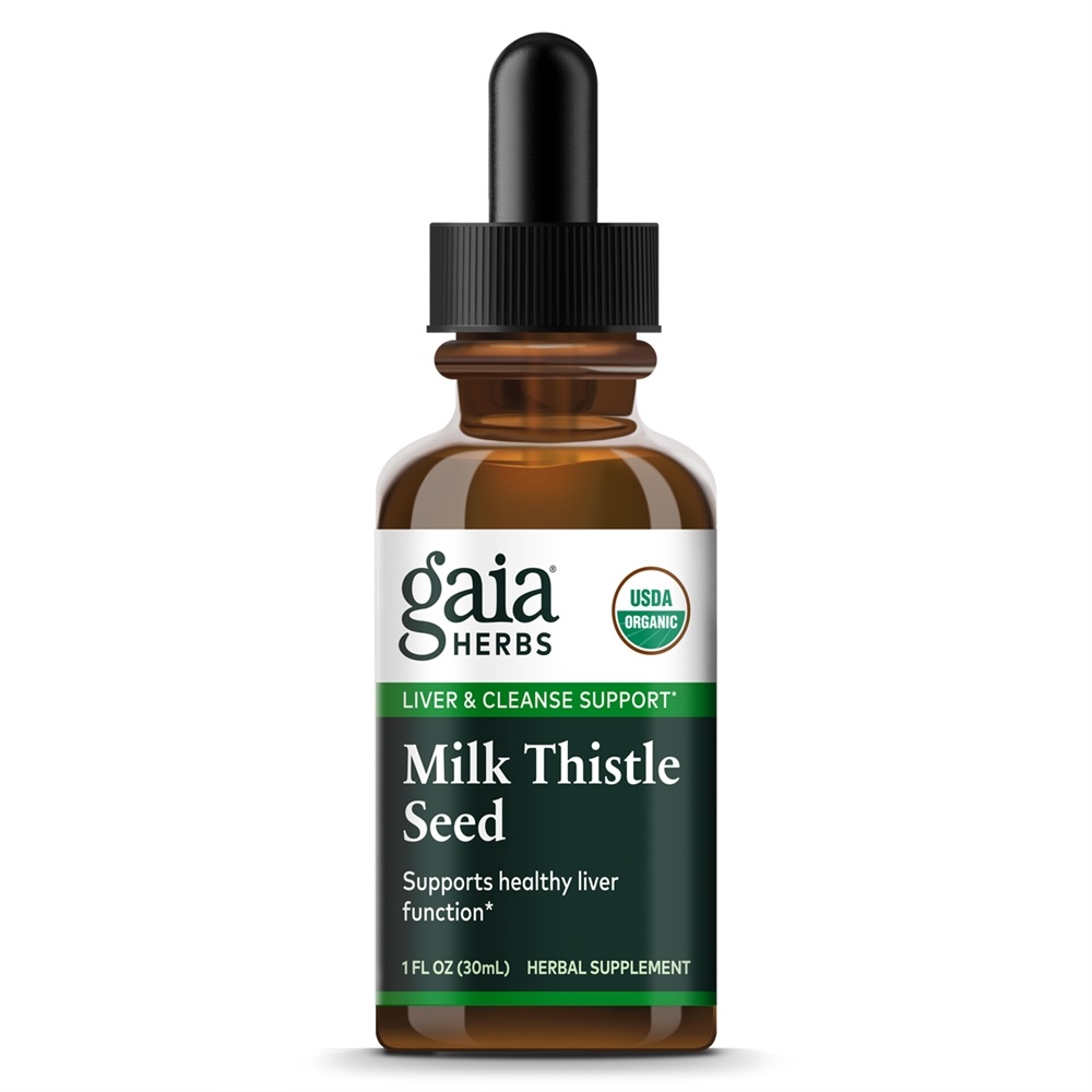 Gaia Herbs - Organic Milk Thistle Seed Liver & Cleanse Support - 1 fl. oz.