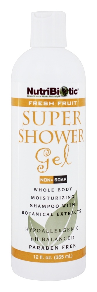 Nutribiotic - Super Shower Gel Non-Soap Shampoo With GSE Fresh Fruit Scent - 12 fl. oz.