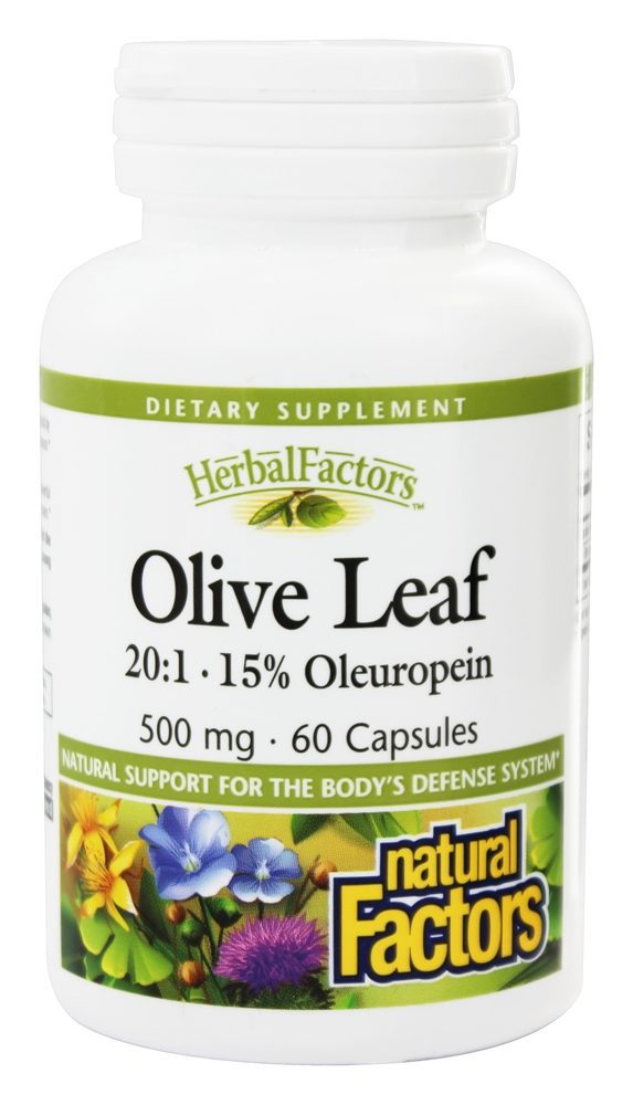Natural Factors - Olive Leaf Extract 500 mg. - 60 Capsules