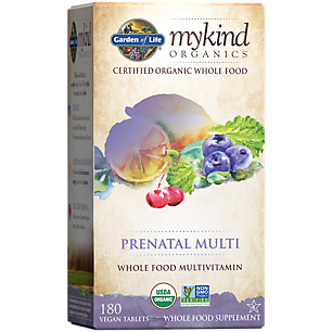 mykind Organics Whole Food Prenatal Multivitamin (180 Vegan Tablets)