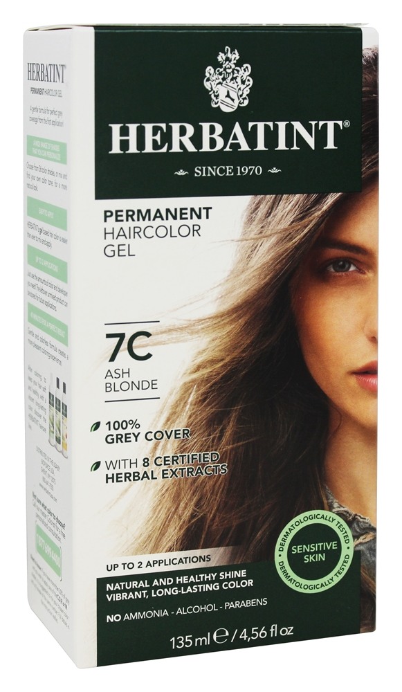 Herbatint - Herbal Haircolor Permanent Gel 7C Ash Blonde - 4.5 fl. oz.