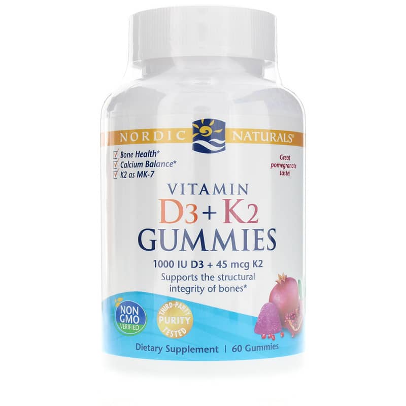 Nordic Naturals Vitamin D3 + K2 Gummies 60 Gummies