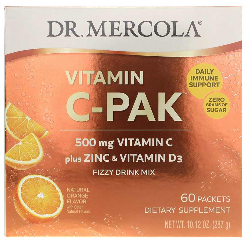 Dr. Mercola Vitamin C-Pak plus Zinc & D3 60 Packets