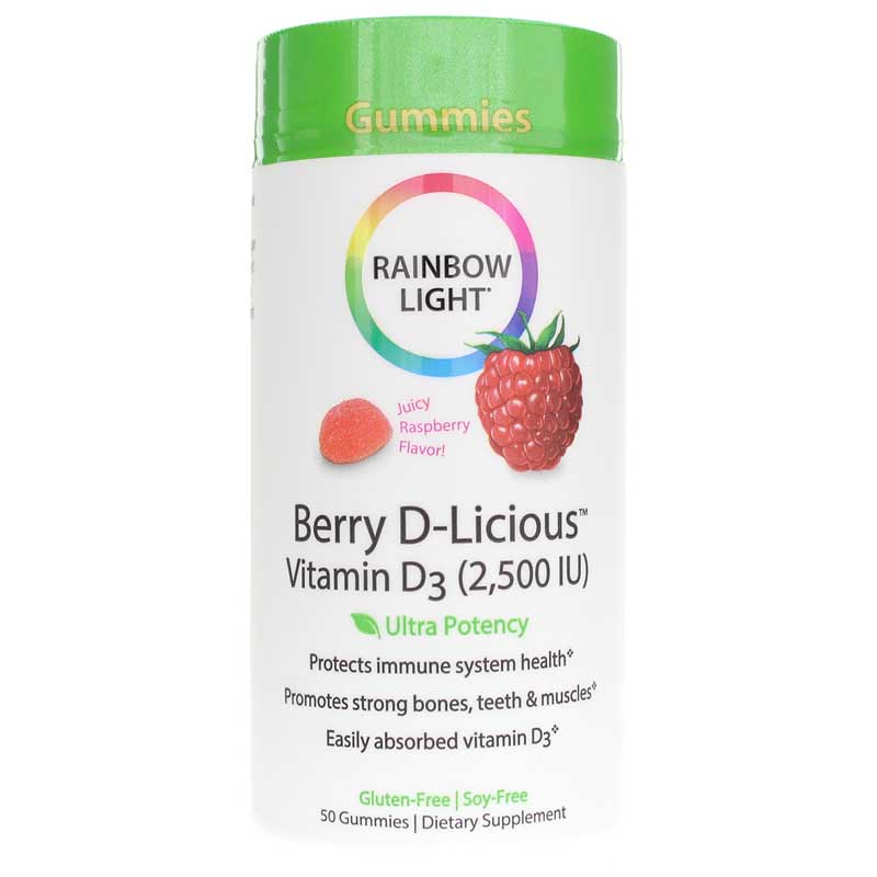 Rainbow Light Berry D-Licious Vitamin D3 2500 IU 50 Gummies