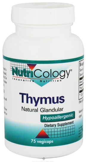 Nutricology - Thymus Natural Glandular - 75 Vegetable Capsule(s)