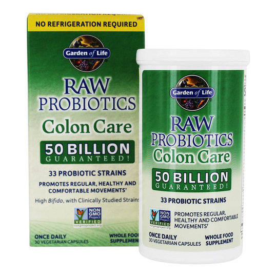 Garden of Life - Raw Probiotics Colon Care 50 Billion CFU - 30 Vegetarian Capsules