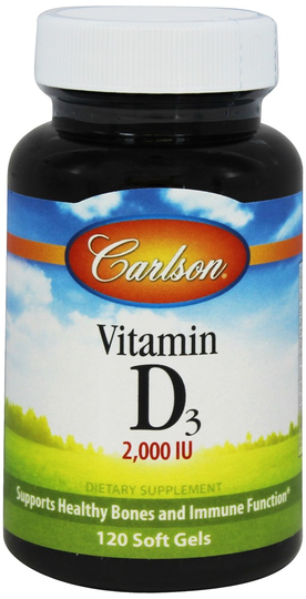 Carlson Labs - Vitamin D3 2000 IU - 120 Softgels