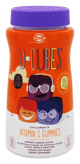Solgar - U-Cubes Children's Vitamin C Gummies Orange and Strawberry - 90 Gummies