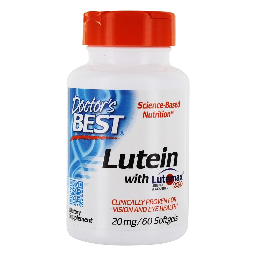 Doctor's Best - Lutein with Lutemax 20 mg. - 60 Softgels