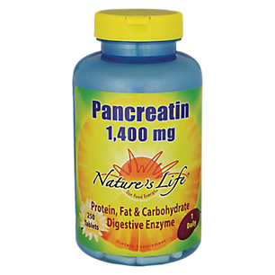 Pancreatin - Protein, Fat & Carbohydrate Digestive Enzyme - 1,400 MG (250 Tablets)