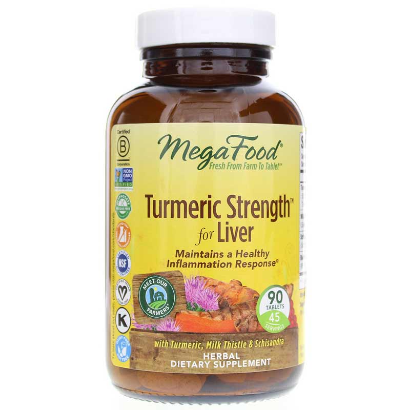 Megafood Turmeric Strength for Liver 90 Tablets