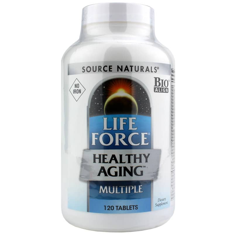 Source Naturals Life Force Healthy Aging Multiple No Iron 120 Tablets