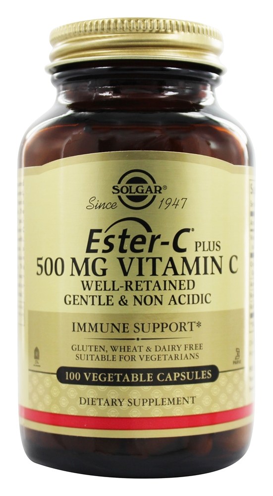 Solgar - Ester-C Plus Vitamin C 500 mg. - 100 Vegetarian Capsules
