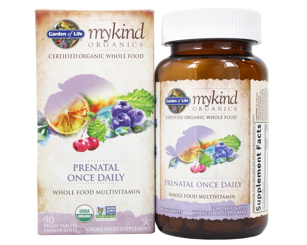 Garden of Life - mykind Organics Prenatal Once Daily Whole Food Multivitamin - 90 Vegetarian Tablets