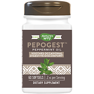 Pepogest Peppermint Oil - Natural Gastrointestinal Comfort (60 Softgels)