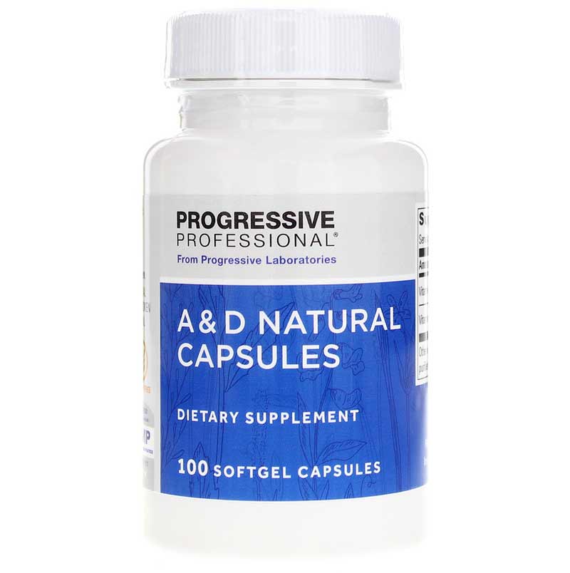 Progressive Labs A & D Natural Capsules 100 Softgels