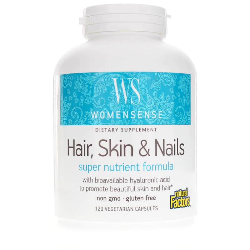 Natural Factors WomenSense Hair, Skin & Nails Super Nutrient Formula 120 Veg Capsules