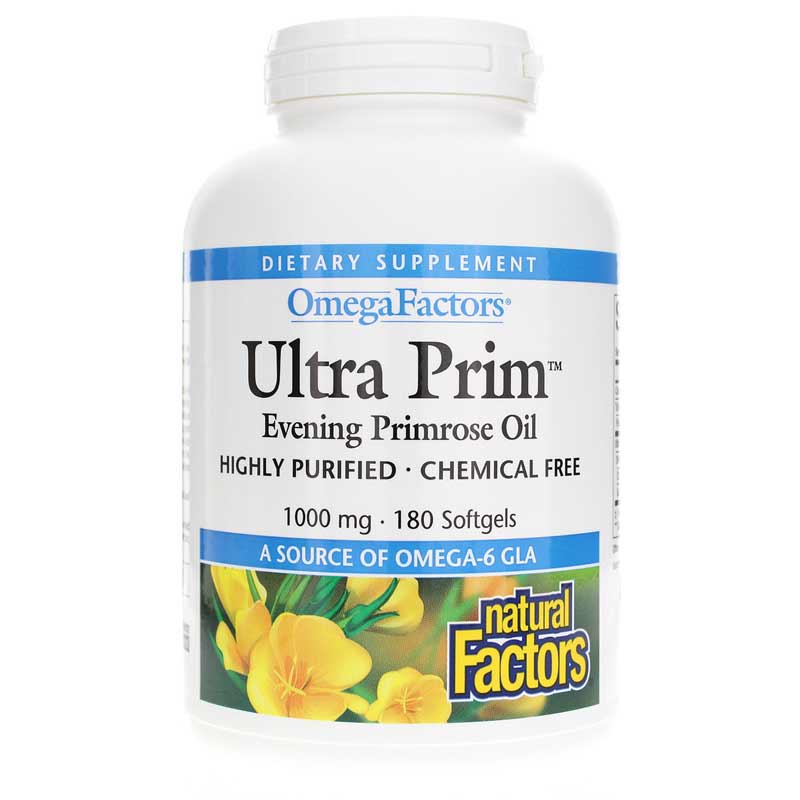 Natural Factors Ultra Prim Evening Primrose Oil 1000 Mg 180 Softgels
