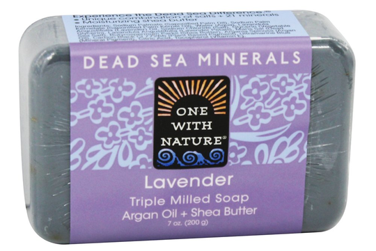 One With Nature - Dead Sea Mineral Bar Soap Mild Exfoliating Lavender - 7 oz.