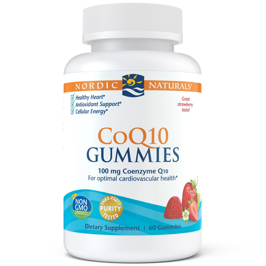 Nordic Naturals - CoQ10 Gummies Cardiovascular Health Support Strawberry 100 mg. - 60 Gummies