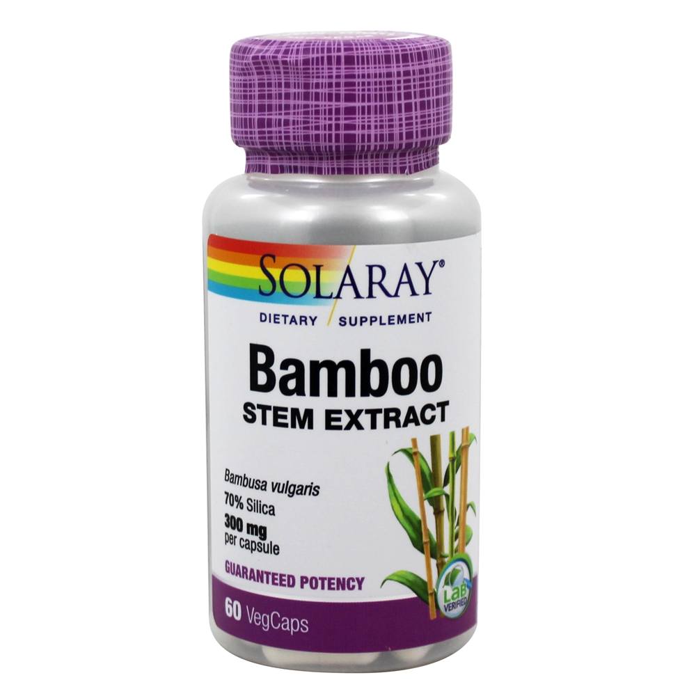 Solaray - Guaranteed Potency Bamboo Stem Extract 300 mg. - 60 Vegetable Capsule(s)