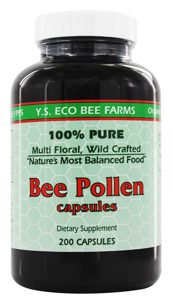 YS Organic Bee Farms - Bee Pollen 500 mg. - 200 Capsules