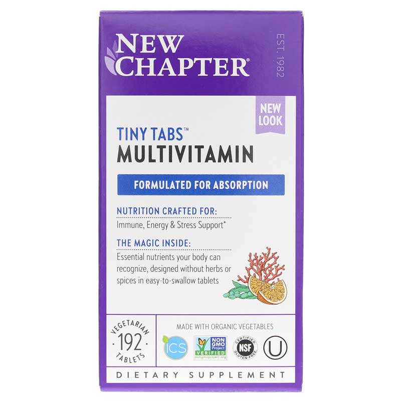 New Chapter Tiny Tabs Whole-Food Multivitamin 192 Tablets