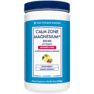 Calm Zone Magnesium Powder -325 MG - Raspberry Lemon Relaxation Drink (16 oz. / 100 Servings)